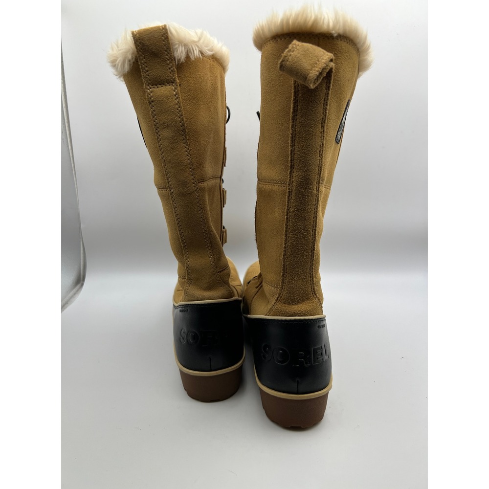 Sorel Tofino Tan Black Faux Fur Waterproof Winter Boots NL2093-373 Womens 8 - Picture 4 of 9